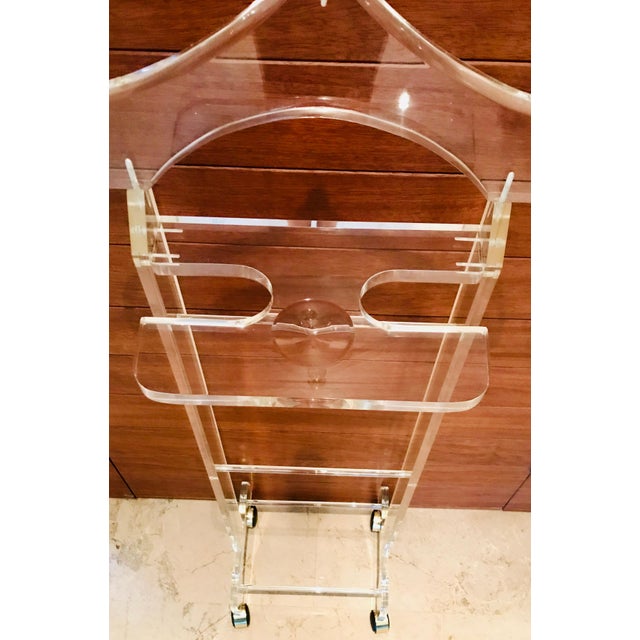 Mid 20th Century Modern Lucite Valet Stand Dressboy with Wheels For Sale - Image 16 of 18