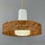 Rattan and Frosted Glass Pendant attributed to Doria, Germany, 1960s For Sale - Image 4 of 17