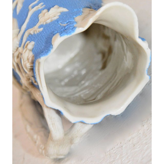 Blue and White Parian Ware Pitcher, Circa 1850 For Sale - Image 4 of 11