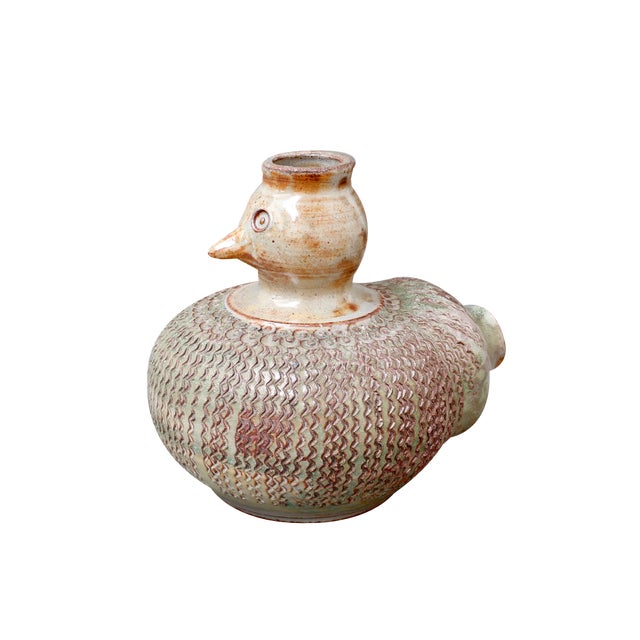 Ceramic Stylised Bird Vase by Dominique Pouchain, 1980s For Sale