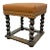 Early 20th Century Barley Twist Leather Upholstered Stool For Sale