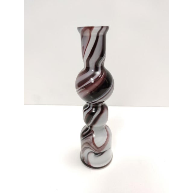 Vintage Purple and White Murano Glass Vase by Carlo Moretti, 1970s For Sale - Image 6 of 12