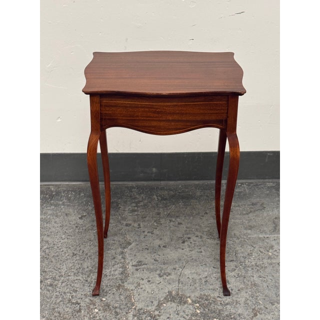 Edwardian Mahogany Inlaid Side Table, Vintage For Sale - Image 11 of 12