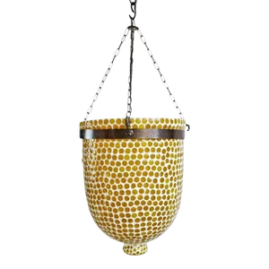 Yellow Mosaic Bucket Pendant Light Small
