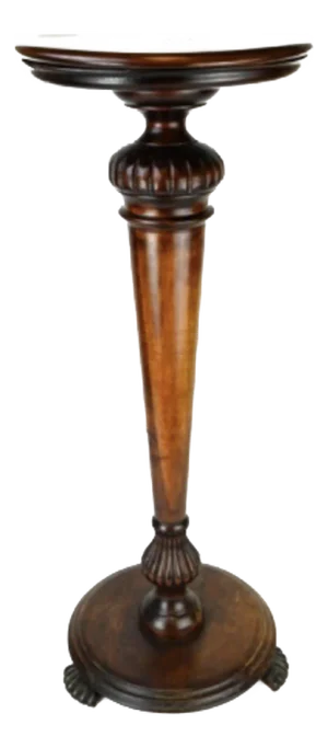 Vintage Carved Wood Pedestal or Plant Stand