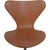 Model 3117 Desk Chair in Cognac Leather by Arne Jacobsen, 1980s For Sale - Image 3 of 14