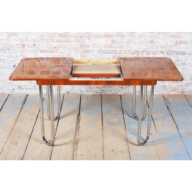 Bauhaus Foling Table in Oak by J. Halabala for Up Zavody, 1930s For Sale - Image 10 of 15