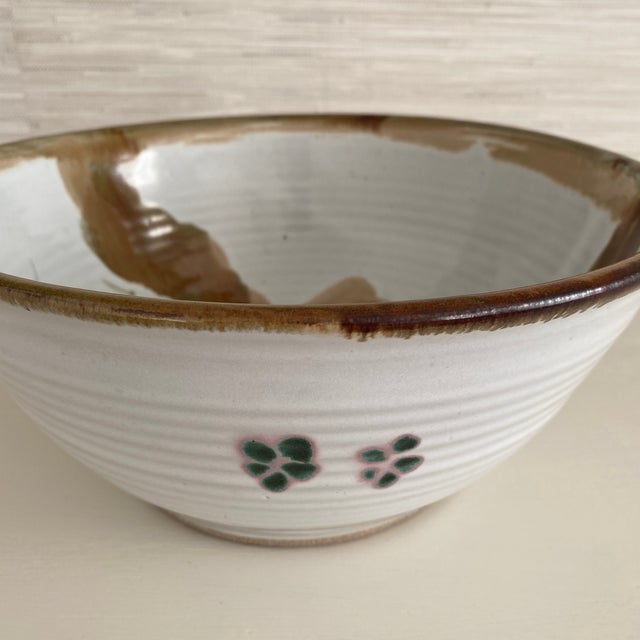 Ceramic 1980s Raku Style Studio Art Pottery Bowl by Evans For Sale - Image 7 of 12