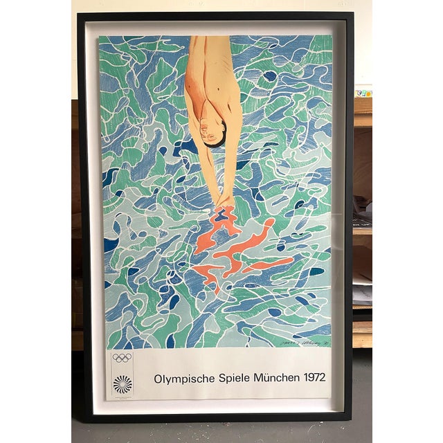 Blue Olympic Games Munich Poster by David Hockney, 1972 For Sale - Image 8 of 13