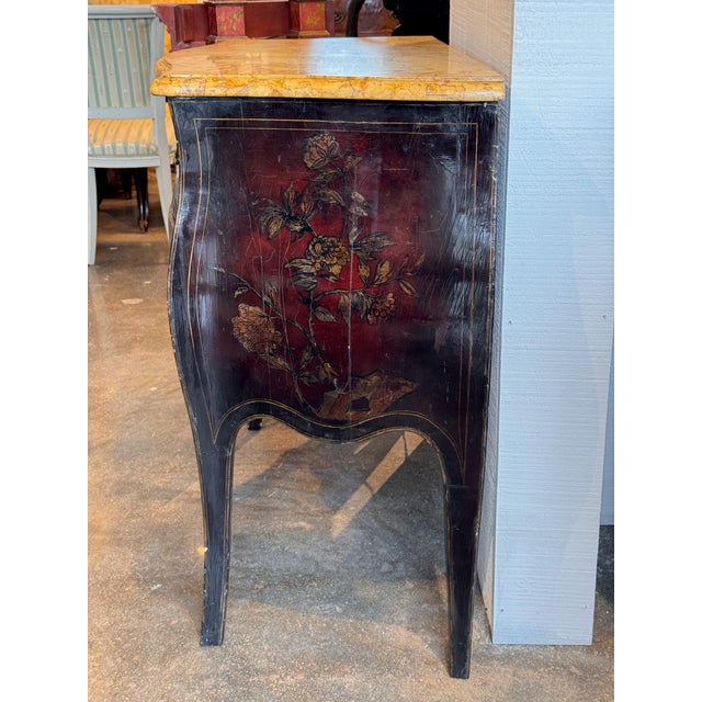 Vintage Chinoiserie Commode With Marble Top For Sale - Image 9 of 12