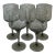 Set of 5 Mid Century Orrefors Rhapsody Smoke Cordial Glasses For Sale