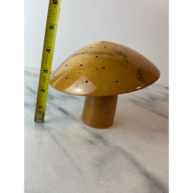 Vintage Oregon Myrtlewood Mushroom Sculpture — Zumwalt’s Myrtlewood, Bandon Or For Sale In Seattle - Image 6 of 6