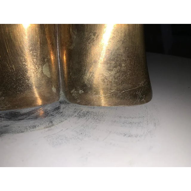 1980s 'Windsong' Tom Bennett Figurative Female Signed Bronze Sculpture For Sale - Image 12 of 13