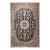 Vintage Nain Area Rug, Hand-Knotted Wool & Silk, Floral Pattern, 4x6, Navy & Ivory For Sale