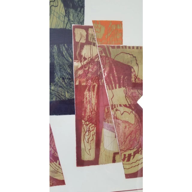 Mid-Century Modern 1974 Carol Dueno " Christina in July" Large Modernist Abstract Painting/ Sold For Sale - Image 3 of 13