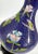 1980s 1980's Blue Cloisonné Vases With Pink Peonies and Cherry Blossoms , a Pair, Boxed, Wood Stands For Sale - Image 5 of 7