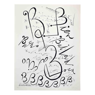Rafael Alberti, Letter B, 1972, Lithograph For Sale