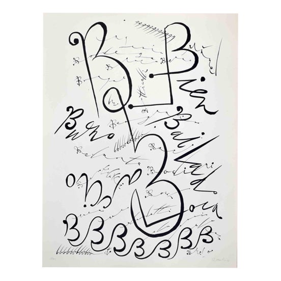 Rafael Alberti, Letter B, 1972, Lithograph For Sale