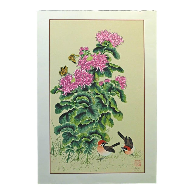 1980s An-Li Han, Four Seasons Suite Signed Art LTD Ed Serigraph Birds For Sale