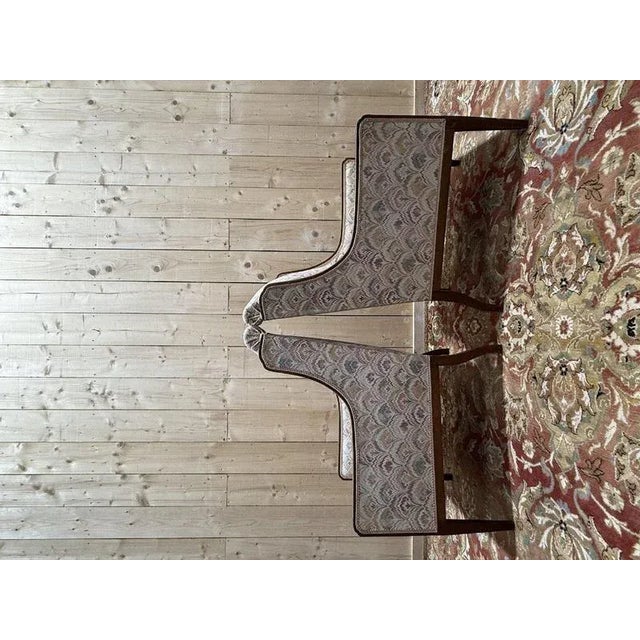 English Art Deco Style Wingback Armchairs, Set of 2 For Sale - Image 6 of 9