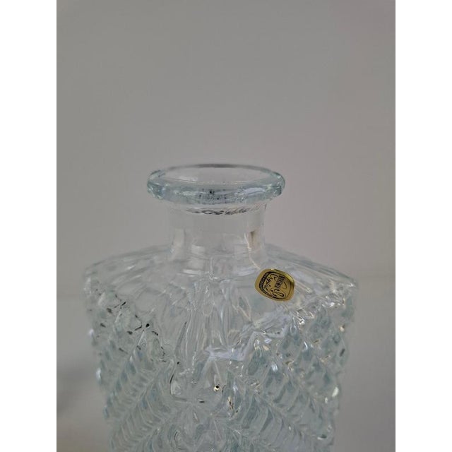 Vintage Crystal Whiskey Decanter and Tumblers from Bohemia, 1980s, Set of 7 For Sale - Image 6 of 18