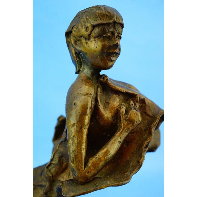 Augusto Conti, Nude Woman Gust of Wind, 1960s, Bronze For Sale - Image 16 of 18
