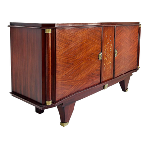 Fine French Art Deco Marquetry Inlay Cabinet, Jules Leleu Attributed