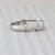 Silver 0.25ctw Diamond Wedding Ring 14k White Gold Floral Stackable Anniversary Band, Size 6.5 For Sale - Image 8 of 8
