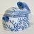 Blue Vintage Blue and White Ceramic Floral Bunny Rabbit Lidded Box For Sale - Image 8 of 8