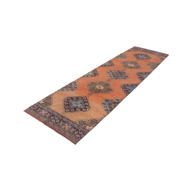 Mid-Century Modern Vintage Turkish Decorative Runner Rug - 2`11" X 10`3" For Sale - Image 3 of 6