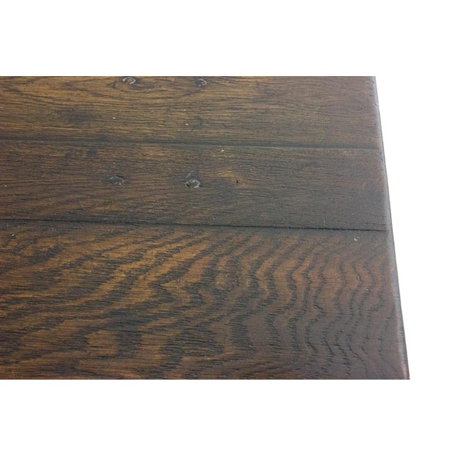 Large Rustic Brutalist Coffee Table in Patinated Wood, 1980s For Sale - Image 15 of 17