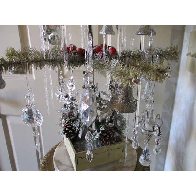 Old Replica of Antique First Artificial Christmas Tree With Ornaments Rare Find 36" For Sale - Image 12 of 16