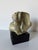1980’s Vintage Carved Abstract Marble Sculpture on Black Wood Base, Unsigned For Sale - Image 4 of 11