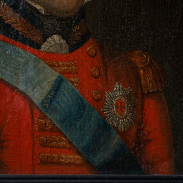 Early 19th Century Arthur Wellesley, Duke of Wellington German School Portrait Painting For Sale - Image 5 of 10