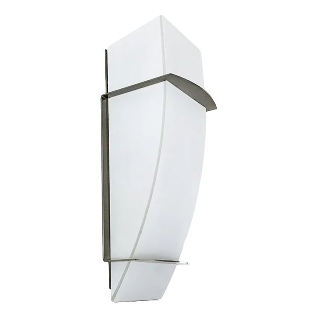 Satin Glass and Metal Wall Light by Léonardo Marelli for Estiluz For Sale