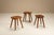 Stools in Stained Pine, 1960s, Set of 3 For Sale - Image 4 of 9