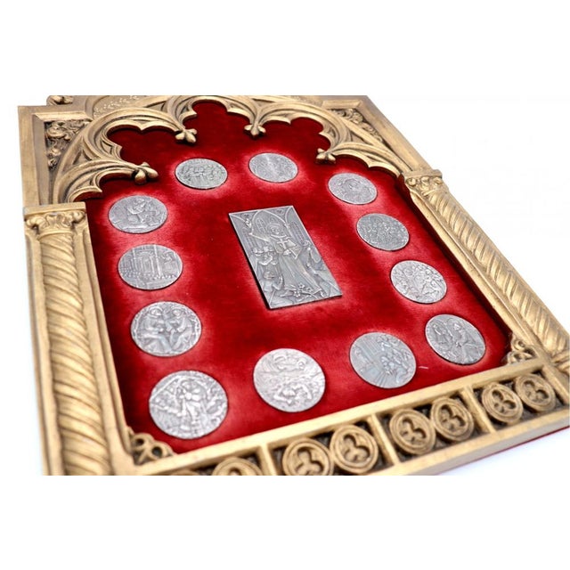 Silver Frame with Silver Medals For Sale - Image 8 of 10