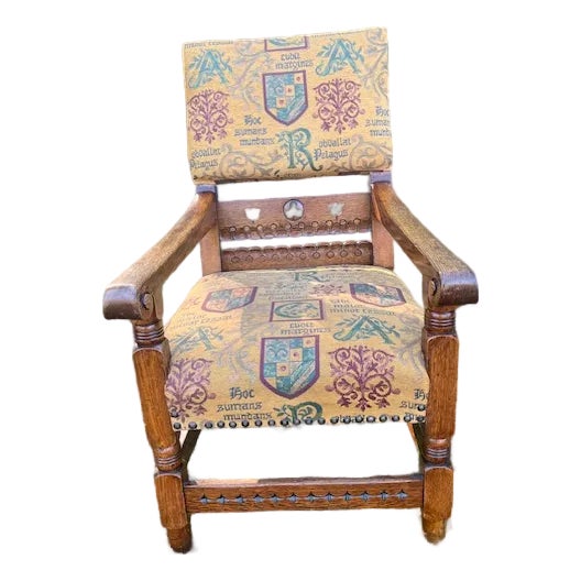 Late 20th Century Arts and Crafts Stickley-Style Oak Armchair For Sale