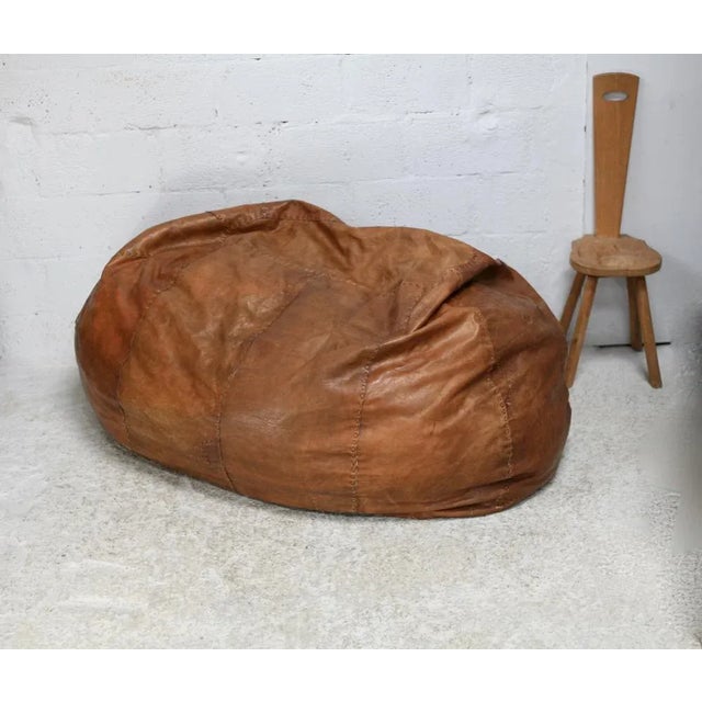 XL Leather Ottoman, Italy, 1970s For Sale - Image 11 of 18
