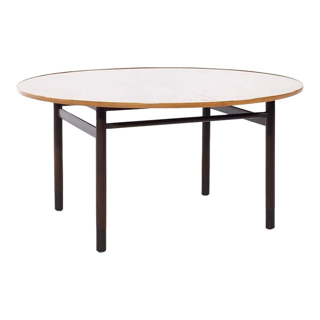 Edward Wormley for Dunbar Mid Century Mahogany Expanding Dining Table With 1 Leaf For Sale