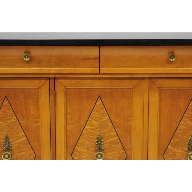 Late 20th Century Late 20th Century Thomasville Grand Classics Empire Biedermeier Maple & Granite Sideboard Credenza For Sale - Image 5 of 18