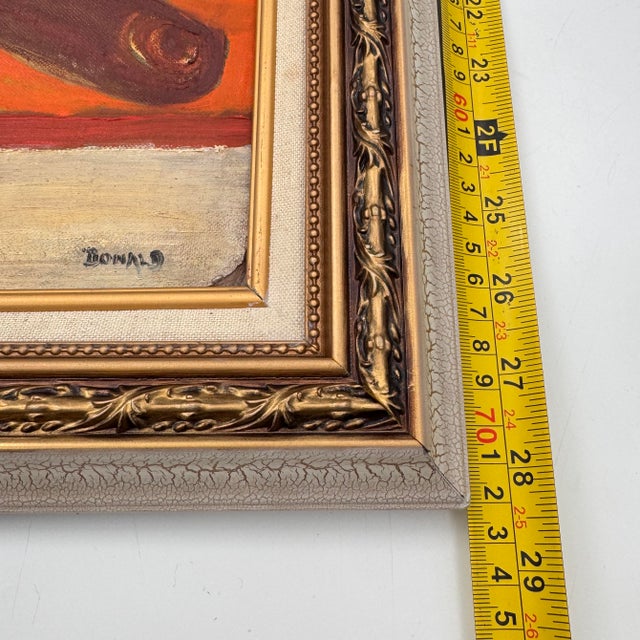 Vintage Original Expressionist Oil Painting For Sale - Image 10 of 12