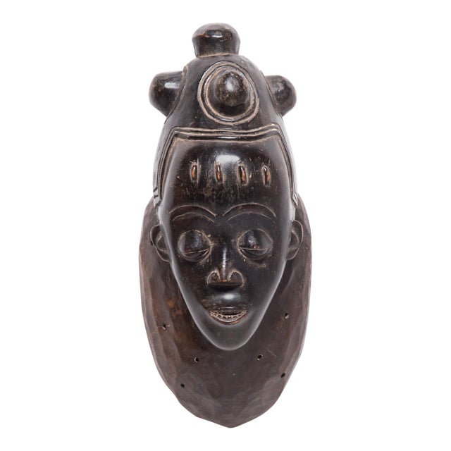 Baule-Style Ndoma Portrait Mask, C. 1950 For Sale