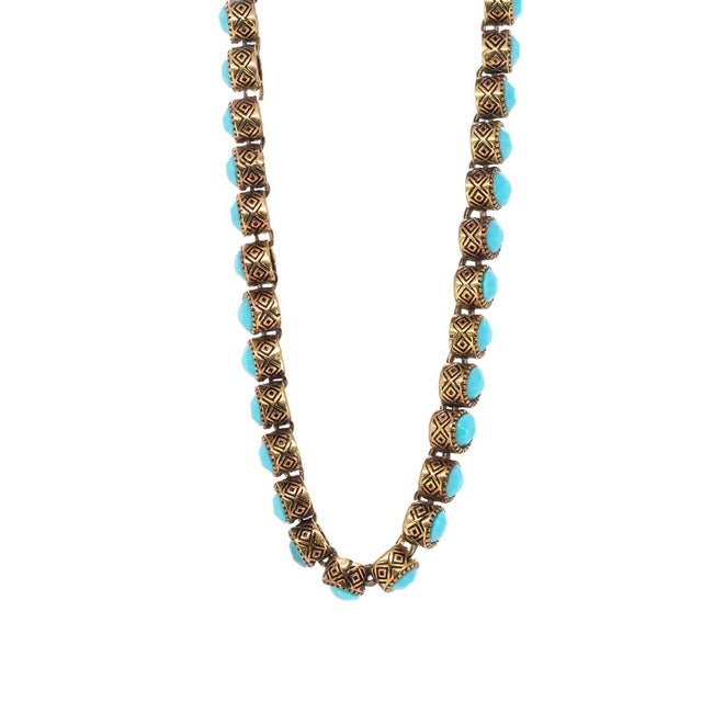 Turquoise Tennis Mystic Necklace For Sale - Image 9 of 16