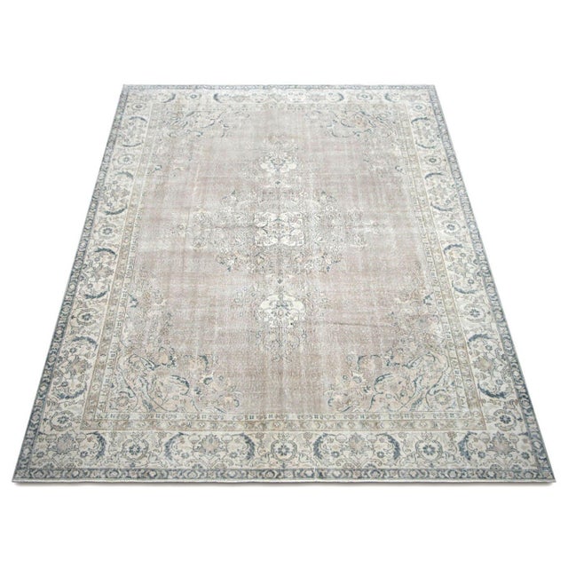 1960s Turkish Oushak Rug For Sale In Los Angeles - Image 6 of 6