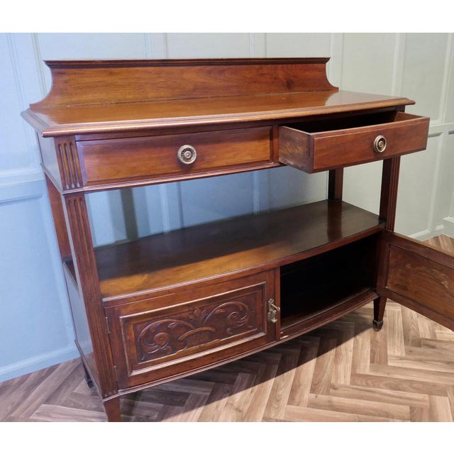 Art Nouveau Carved Walnut Buffet, 1880s For Sale - Image 4 of 7
