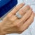 Antique 14k White Gold 1.57ctw Old Euro Cut Diamond Three Stone Engagement Ring, Size 7 For Sale - Image 9 of 9
