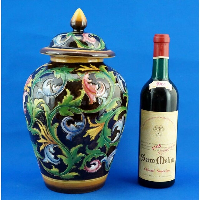 Ceramic 20th Century Scratched Majolica Ceramic Potiche Vase by Bartolomeo Rossi for CAS Savona Albisola, Italy, 1920s For Sale - Image 7 of 18