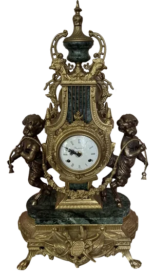 Imperial Mantel Clock from Farbel Fonderie D`art, 1969