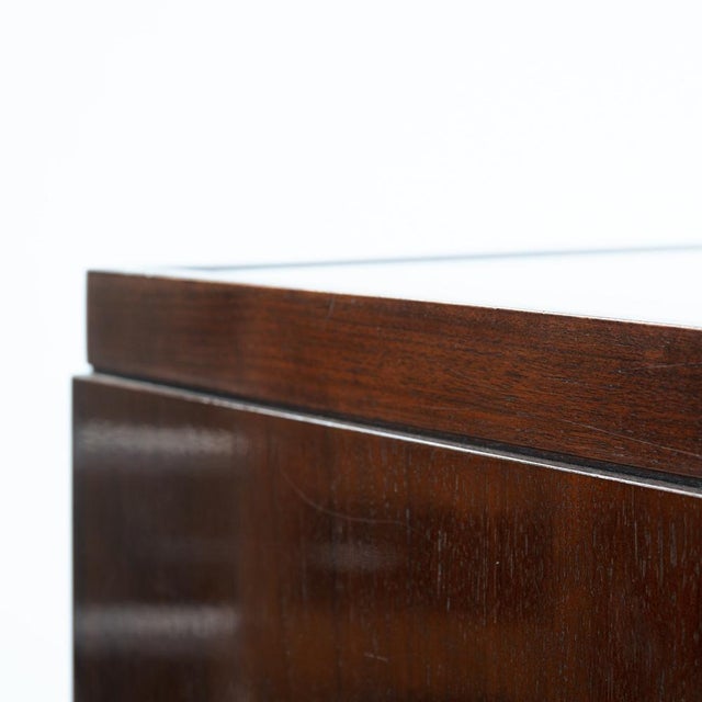 Walnut Veneered Nightstands with Drawer from Baker Furniture, 1950s, Set of 2 For Sale - Image 17 of 18